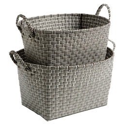 Oval Nested Woven Nylon Bins from Container Store